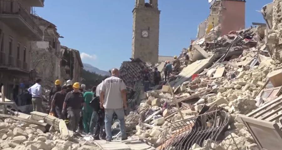 i danni del terremoto ad amatrice