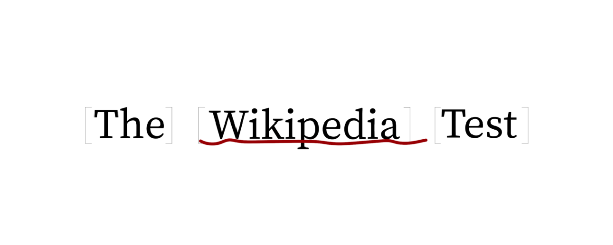 The Wikipedia Test